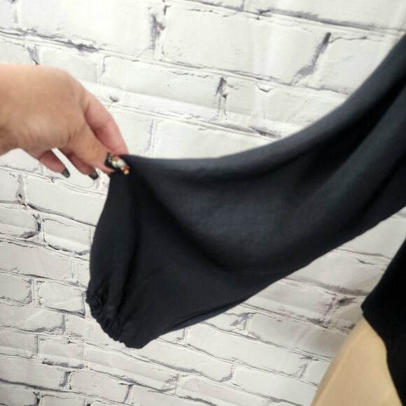 NWT Anthropologie Dolan Contessa Top West Coast Black Chic Sleek Corpcore Office - Picture 10 of 10